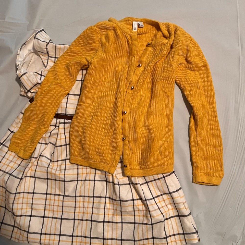 Janie and Jack Dress + Cardigan sz 7